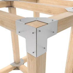 GoodHome Connecteur métal Elvet 3 tasseaux 60 mm