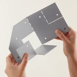 GoodHome Connecteur métal Elvet 3 tasseaux 60 mm