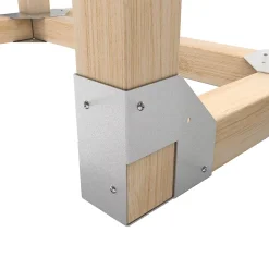 Connecteur métal Elvet 2 tasseaux 60 mm-GoodHome Discount