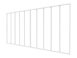 Connecteur pour verrière double - H130 cm - Blanc - TOLLESON-Vente-unique Outlet