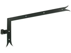 Afbat Contre équerre queue de carpe acier noir 250 x 300 mm