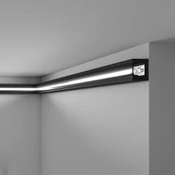 Corniche NMC WALLSTYL IL12 BLACK Moulure décorative Cimaise Éclairage indirect-Noel & Marquet