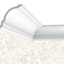 Cimaises Et Plus Corniche plafond C06 - 12x12x200cm (h x p x L) - moulure décorative polyuréthane