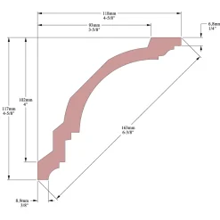 Cimaises Et Plus Corniche plafond C06 - 12x12x200cm (h x p x L) - moulure décorative polyuréthane