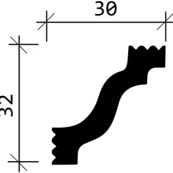 Corniche 650130 1 carton 10 pièces Moulure décorative-Profhome Clearance