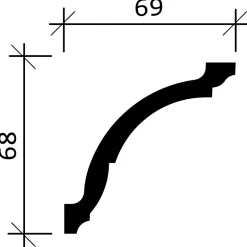 Corniche 650101 1 carton 14 pièces Moulure décorative-Profhome Best