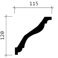 Corniche 150133 1 carton 6 pièces Moulure décorative-Profhome Discount