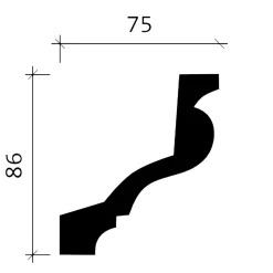 Corniche 150129 1 carton 12 pièces Moulure décorative-Profhome Outlet