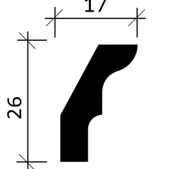Profhome Corniche 650155 1 carton 35 pièces Moulure décorative