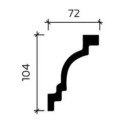 Corniche 150249 Moulure de plafond 2 m-Profhome Outlet