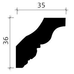 Corniche 150206 Moulure décorative-Profhome Hot