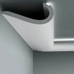 Profhome Corniche 150710 Moulure de plafond Corniche pour éclairage indirect 2 m