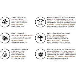 Corniche 431201 Profil de façade Moulure décorative Moulure décorative-Profhome Sale