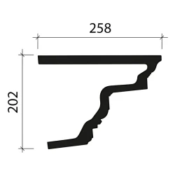 Profhome Corniche 431301 Profil de façade Moulure décorative Moulure décorative