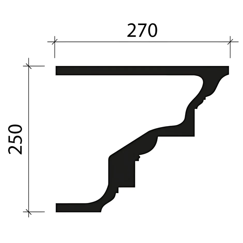Corniche 402201 Profil de façade Moulure décorative Moulure décorative-Profhome Clearance