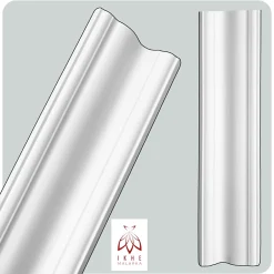Corniches 100 cm moulures decoratives mur et plafond legeres dures peintables profils deco pour renovation et finition JC496-W-Ikhemalarka Sale
