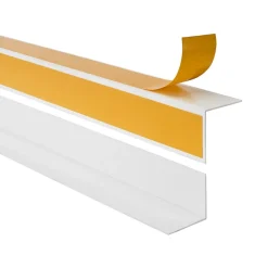 Quest Corniere d'angle interieur PVC 20x20mm Autocollante, 100 cm, blanc