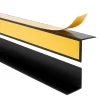 Corniere d'angle interieur PVC 50x50mm Autocollante, 150 cm, noir-Quest Clearance