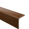 Corniere PVC 40x40mm - Profil d angle souple de protection, 150 cm, marron-Quest Hot