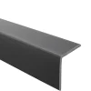 Corniere PVC 27x27mm - Profil d angle souple de protection, 130 cm, gris foncé-Quest Best