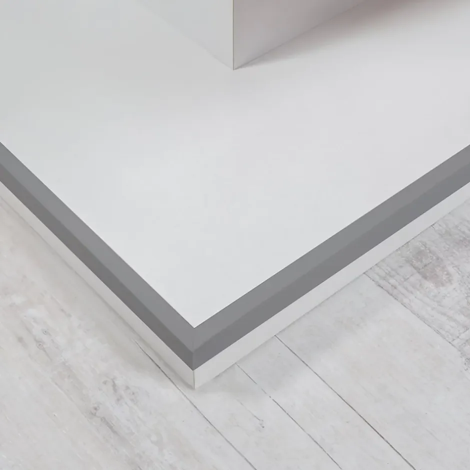 Corniere PVC 50x50mm - Profil d angle souple de protection, 100 cm, gris-Quest Discount