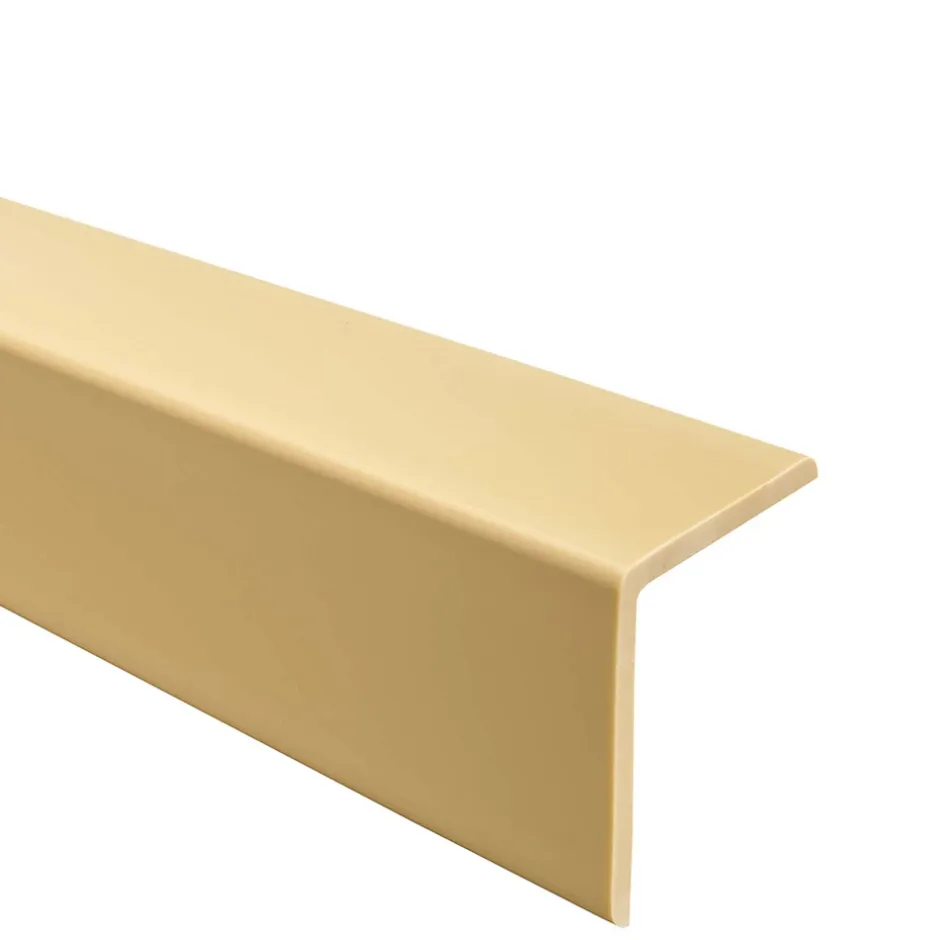 Corniere PVC 35x35mm - Profil d angle souple de protection, 165 cm, crémeux-Quest Online