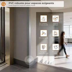 Quest Corniere PVC 27x27mm , Profile d angle autocollant, Protection murale, 110 cm, marron