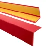 Quest Corniere PVC 50x50mm , Profile d angle autocollant, Protection murale, 70 cm, Rouge