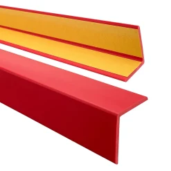 Quest Corniere PVC 50x50mm , Profile d angle autocollant, Protection murale, 70 cm, Rouge
