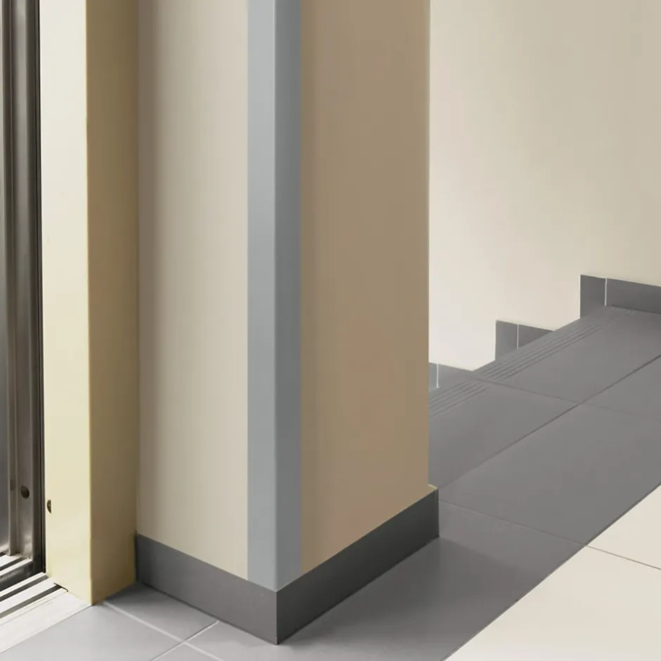 Quest Corniere PVC 27x27mm , Profile d angle autocollant, Protection murale, 180 cm, beige