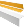 Corniere PVC 27x27mm , Profile d angle autocollant, Protection murale, 200 cm, blanc-Quest Outlet