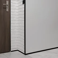 Corniere PVC 50x50mm , Profile d angle autocollant, Protection murale, 200 cm, noir-Quest New