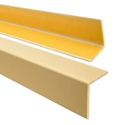 Corniere PVC 27x27mm , Profile d angle autocollant, Protection murale, 70 cm, cremeux-Quest Best