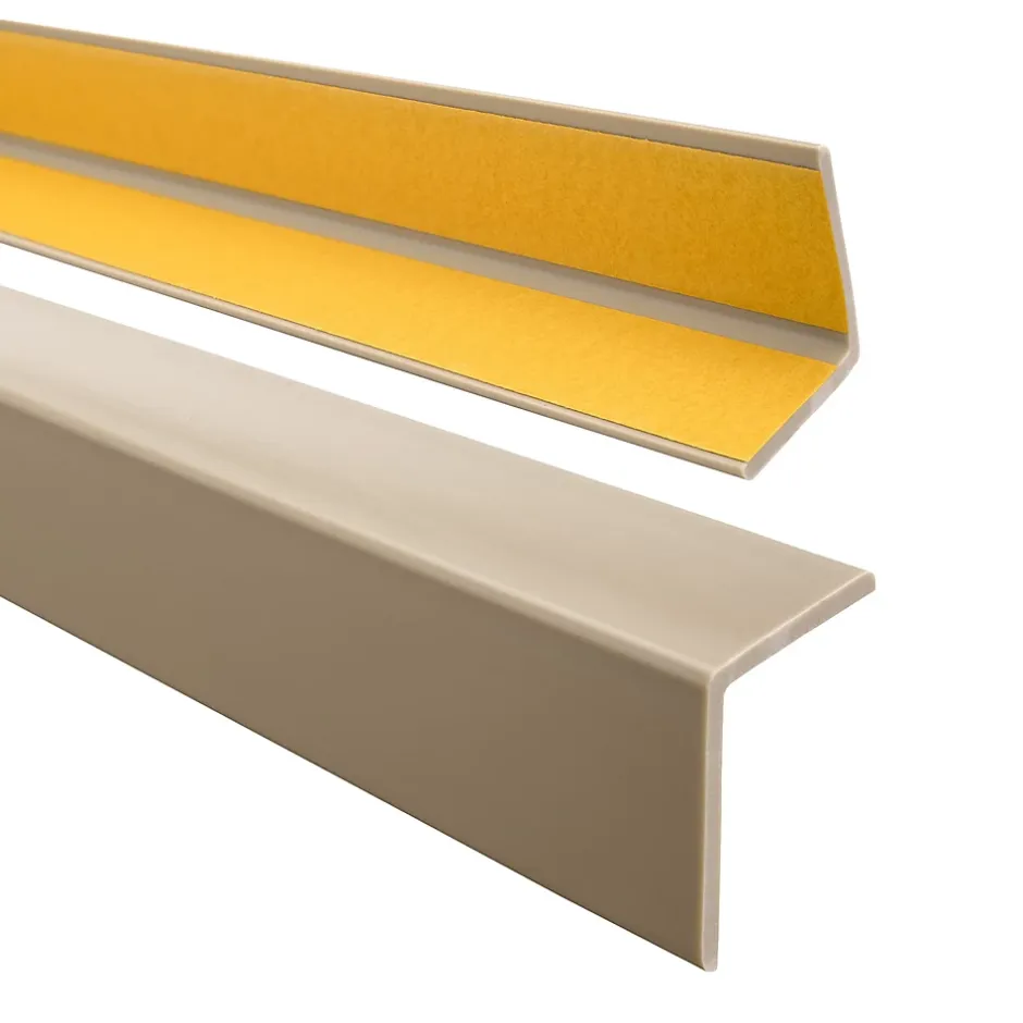 Quest Corniere PVC 27x27mm , Profile d angle autocollant, Protection murale, 165 cm, beige