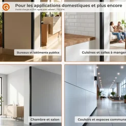 Quest Cornière PVC 50x20mm , Autocollante, Protection coins et arêtes, 100 cm, beige