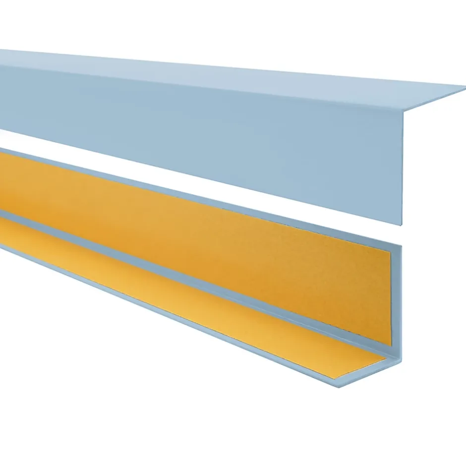 Quest Cornière PVC 15x15mm , Autocollante, Protection coins et arêtes, 150 cm, bleu clair