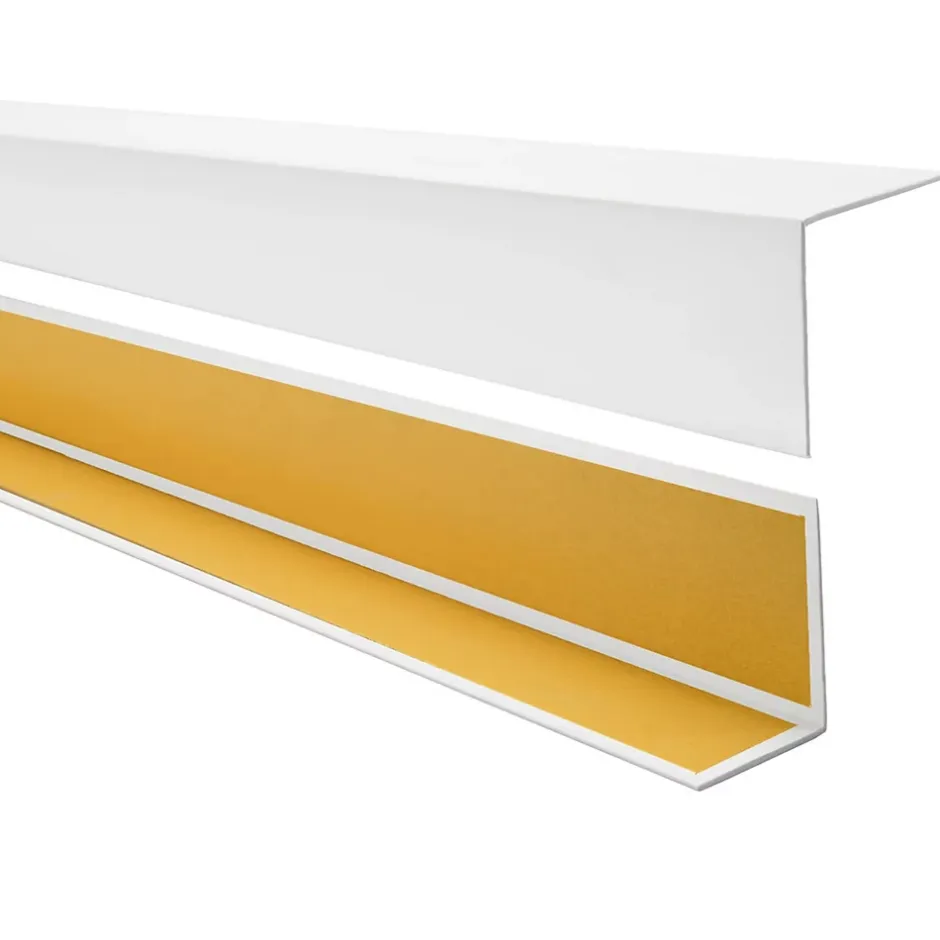 Quest Cornière PVC 25x15mm , Autocollante, Protection coins et arêtes, 100 cm, blanc