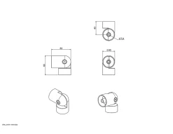 Fortia Coude variable pour rampe d’escalier aluminium noir