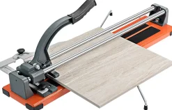 Giantex Coupe-Carreaux Manuel avec Cadran en Alliage Amovible et Pieds de Support,Longueur 600 MM,Epaisseur Maximale 12 MM,Angle de Coupe