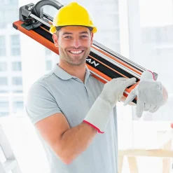 Giantex Coupe-Carreaux Manuel avec Cadran en Alliage Amovible et Pieds de Support,Longueur 600 MM,Epaisseur Maximale 12 MM,Angle de Coupe