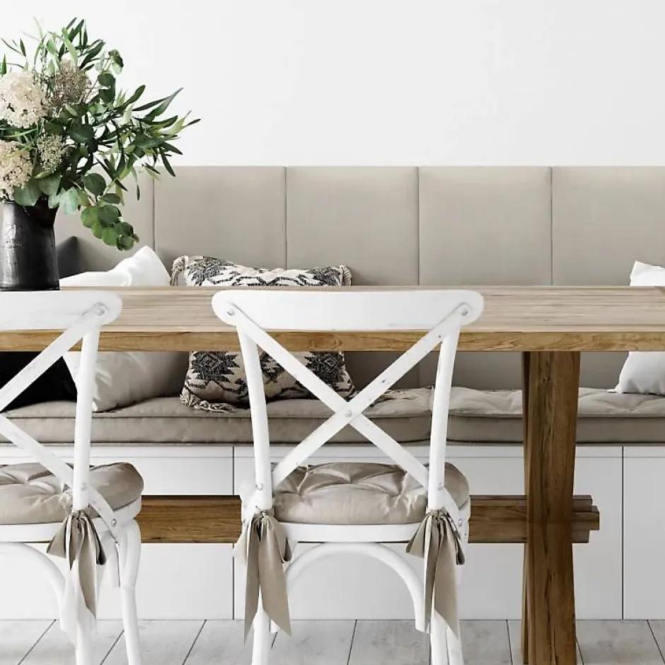 Coussin mural velours beige - 30 x 30-Decoon Online