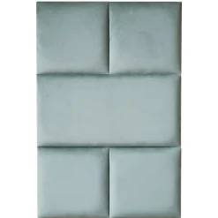 Decoon Coussin mural velours vert pastel - 60 x 30
