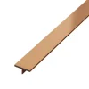 Couvre-joint profilé décoratif Ts en inox rectifié Cuivre satiné - 15mm x 2700mm x 0,65 ep.-Ilcom New