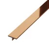 Couvre-joint profilé décoratif Ts en inox rectifié Cuivre poli - 15mm x 2700mm x 0,65 ep.-Ilcom Best
