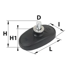Afbat - Tb Industrie Sas Crapaudine à visser pour portail Ø12mm Afbat noir