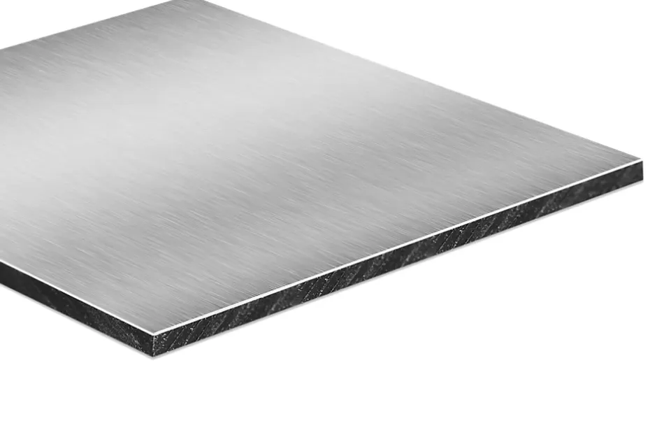 Sedpa France Crédence réversible en aluminium brossé / aluminium brut 2 x 1 m ép. 3 mm