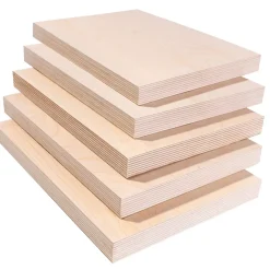 Creative Deco 5 x A4 Contreplaqué 300 x 210 x 18mm (+/- 0,5mm) - Bouleau Brut - Panneau Découpe Laser - Gravure, Cricut, Maquette