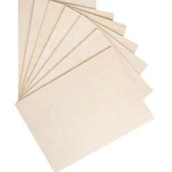 25 x A4 Contreplaqué 300 x 210 x 3mm (+/-0,5mm) - Bois Brut Bouleau - Panneau Découpe Laser - Pyrogravure Gravure-Creative Deco Clearance