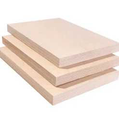 3 x A4 Contreplaqué 300 x 210 x 15mm (+/- 0,5mm) - Bouleau Brut - Panneau Découpe Laser - Gravure, Cricut, Maquette-Creative Deco