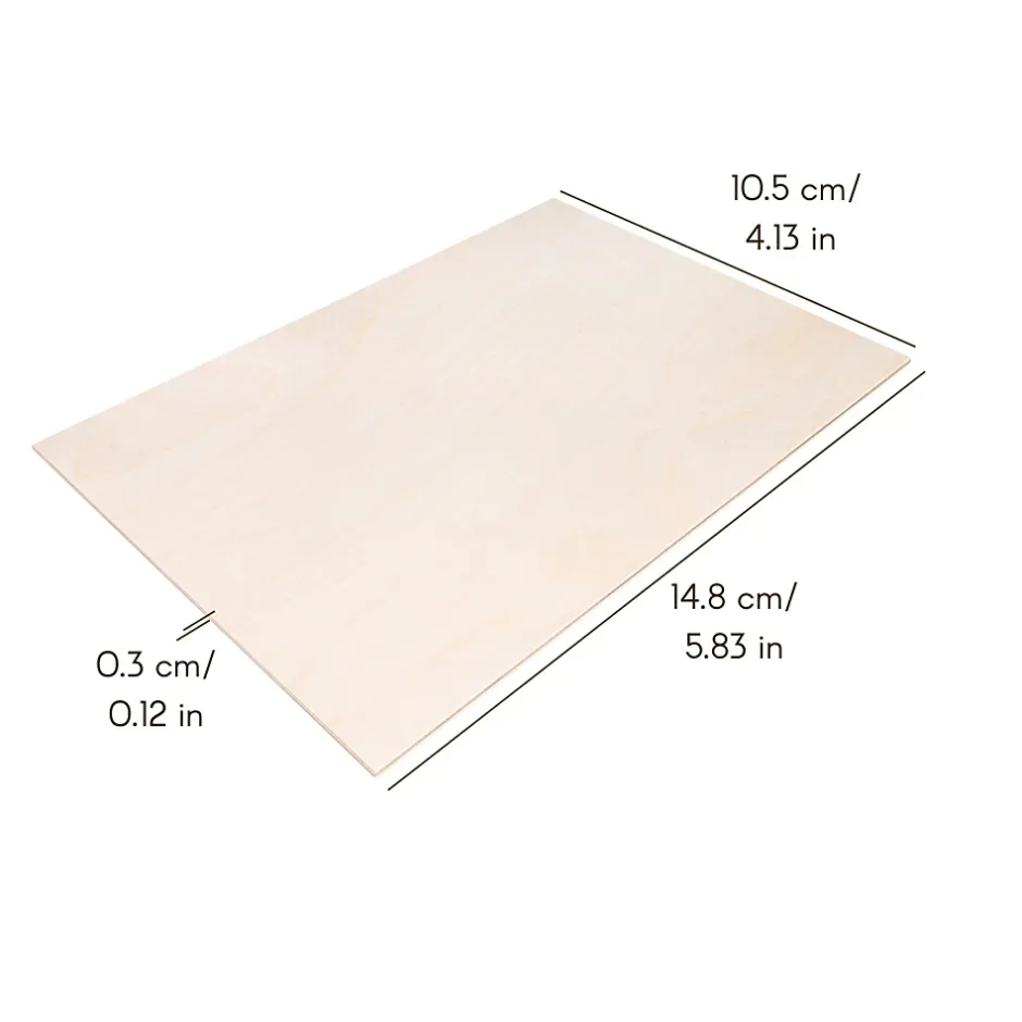 Creative Deco 60 x A6 Contreplaqué 148 x 105 x 3mm (+/-0,5mm) - Bois Brut Bouleau - Panneau Découpe Laser - Pyrogravure Gravure